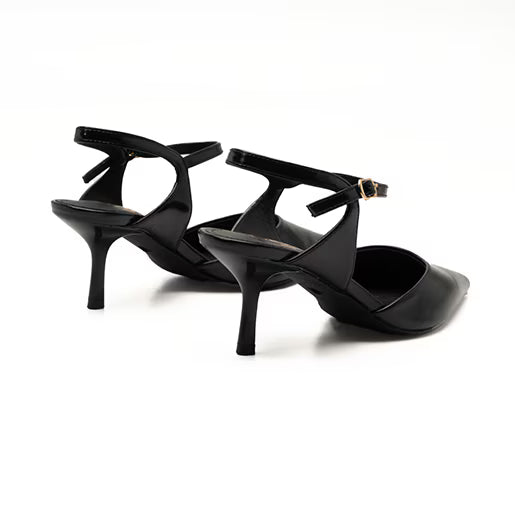 Zapatilla De Tacón Bajo para Mulher Estilo 680301 Negro