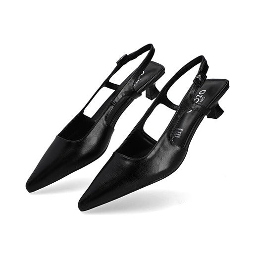 Zapatilla De Tacón Bajo para Mulher Estilo 681201 Negro