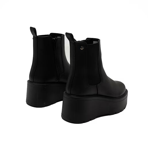 Botín Cuña Chelsea para Mujer Estilo 683901 Negro