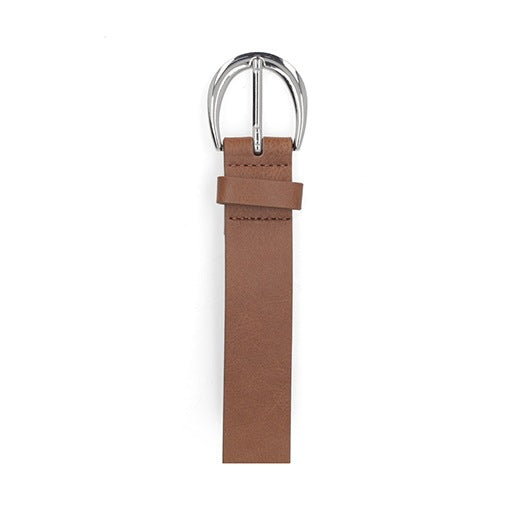 Cinturón para Mujer con Ojillos Métalicos Estilo 110703 Cognac