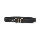 Cinturón Ozono para Mujer con Hebilla Metálica Estilo 110801 Negro