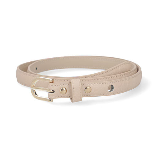 2-Pack Cinturón Básico para Mujer Estilo 110923 Negro - Beige