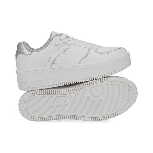Sneaker De Plataforma para Mujer Estilo 610901 Plata