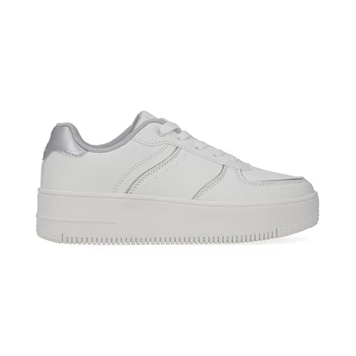 Sneaker De Plataforma para Mujer Estilo 610901 Plata
