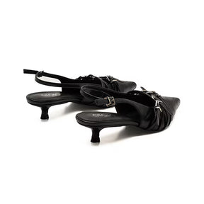 Zapatilla De Tacón Bajo para Mulher Estilo 617903 Negro