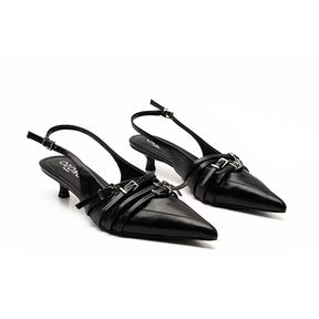 Zapatilla De Tacón Bajo para Mulher Estilo 617903 Negro