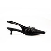 Zapatilla De Tacón Bajo para Mulher Estilo 617903 Negro