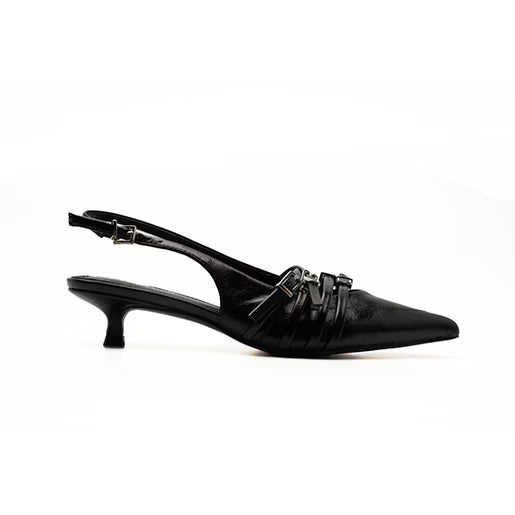 Zapatilla De Tacón Bajo para Mulher Estilo 617903 Negro