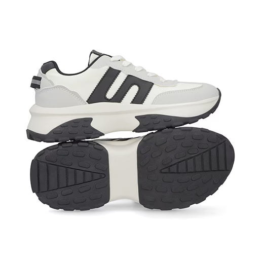 Sneaker Urbano Sport para Mujer con Suela Ligera Estilo 618301 Gris-Negro