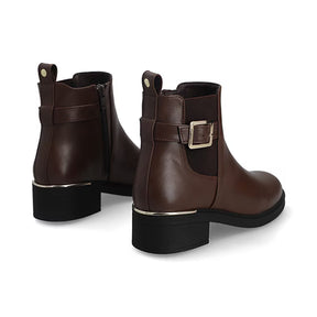 Botín Casual para Mujer Estilo 652801 Café