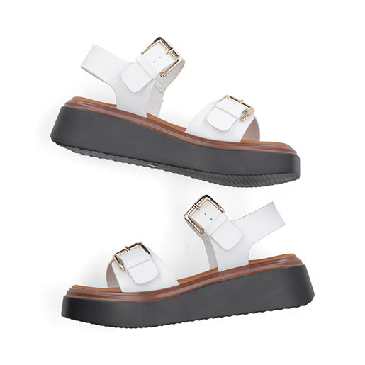 Sandalia Chunky para Mujer Estilo 670801 Blanco