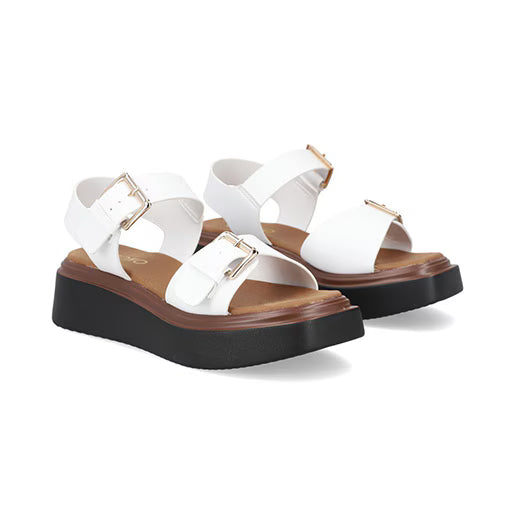 Sandalia Chunky para Mujer Estilo 670801 Blanco