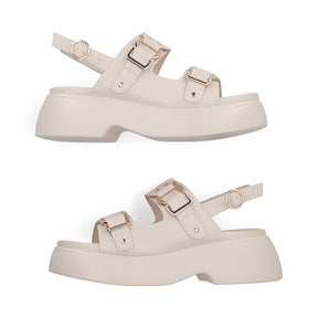 Sandalia Chunky para Mujer con suela ligera Estilo 671601 Latte