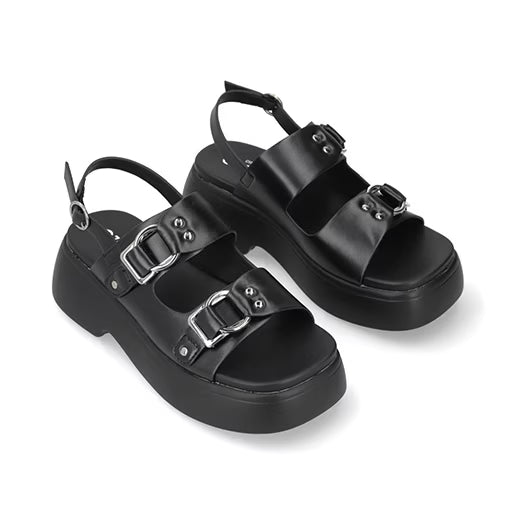 Sandalia Chunky para Mujer con suela ligera Estilo 671601 Negro