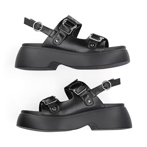 Sandalia Chunky para Mujer con suela ligera Estilo 671601 Negro