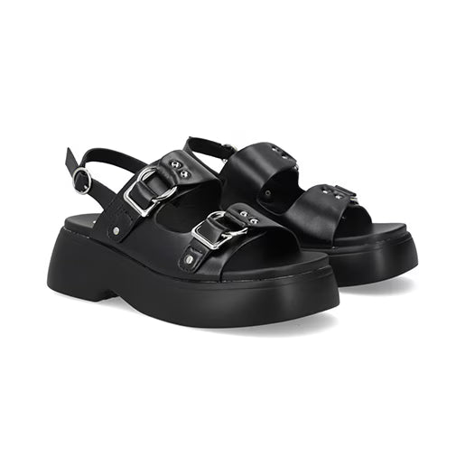 Sandalia Chunky para Mujer con suela ligera Estilo 671601 Negro