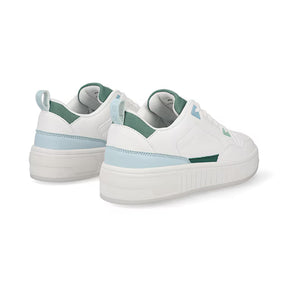 Sneaker Plataforma para Mujer Estilo 671701 Blanco - Verde