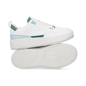 Sneaker Plataforma para Mujer Estilo 671701 Blanco - Verde