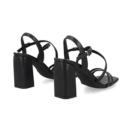 Sandalia Tacón Medio para Mujer Estilo 672701 Negro