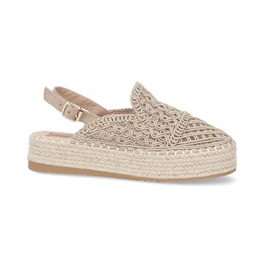 Alpargata Sueco Yute para Mujer con tejido Estilo 672901 Beige