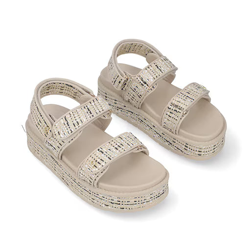 Sandalia Plataforma para Mujer con ajuste perfecto Estilo 674501 Beige