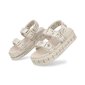 Sandalia Plataforma para Mujer con ajuste perfecto Estilo 674501 Beige