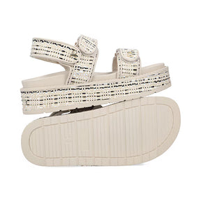 Sandalia Plataforma para Mujer con ajuste perfecto Estilo 674501 Beige