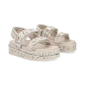 Sandalia Plataforma para Mujer con ajuste perfecto Estilo 674501 Beige