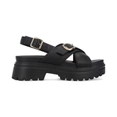 Sandalia Chunky para Mujer con hebilla ajustable Estilo 676901 Negro