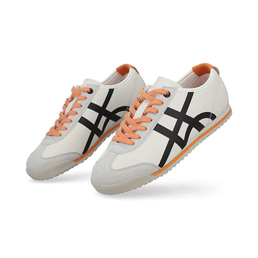 Sneaker Retro para Mujer Estilo 677101 Latte - Naranja