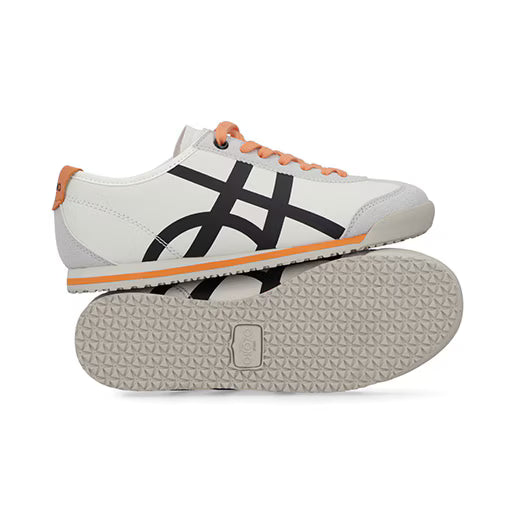 Sneaker Retro para Mujer Estilo 677101 Latte - Naranja