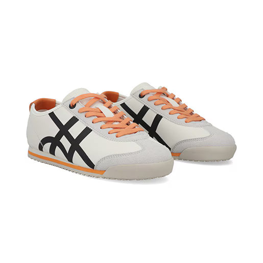 Sneaker Retro para Mujer Estilo 677101 Latte - Naranja