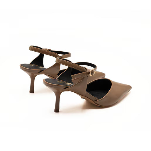 Zapatilla De Tacón Bajo para Mulher Estilo 680301 Capuchino