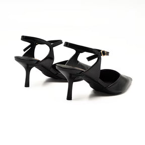 Zapatilla De Tacón Bajo para Mulher Estilo 680301 Negro