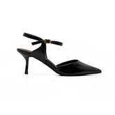 Zapatilla De Tacón Bajo para Mulher Estilo 680301 Negro