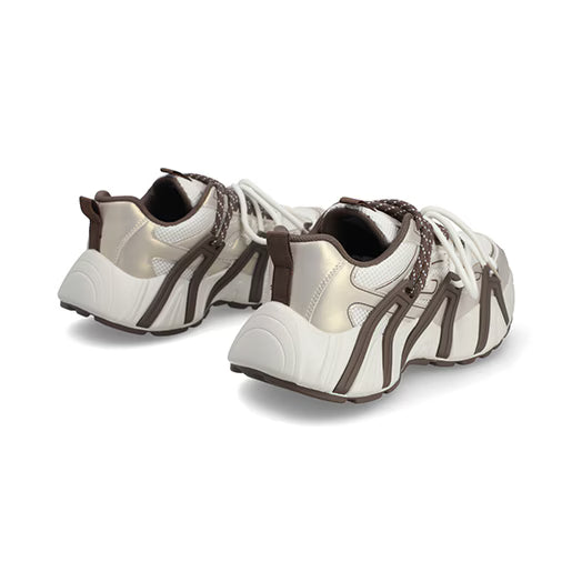 Sneaker Tipo Chunky para Mujer Estilo 680601 Oro