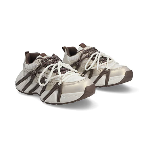 Sneaker Tipo Chunky para Mujer Estilo 680601 Oro
