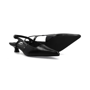 Zapatilla De Tacón Bajo para Mulher Estilo 681201 Negro