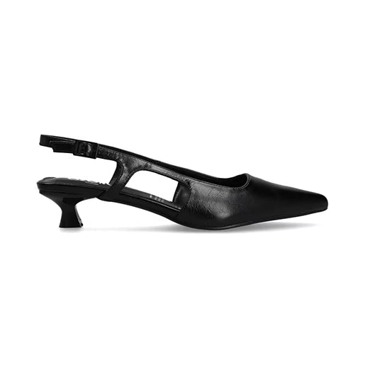 Zapatilla De Tacón Bajo para Mulher Estilo 681201 Negro