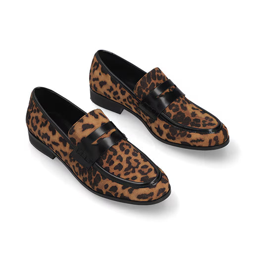 Mocasín Loafer Piso para Mujer Estilo 681801 Animal Print