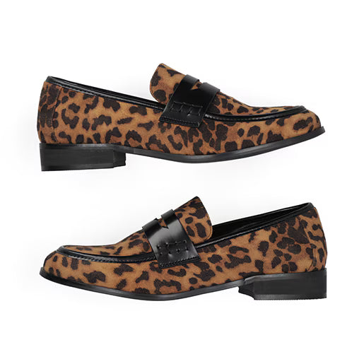 Mocasín Loafer Piso para Mujer Estilo 681801 Animal Print