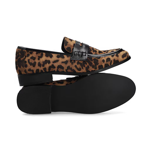 Mocasín Loafer Piso para Mujer Estilo 681801 Animal Print