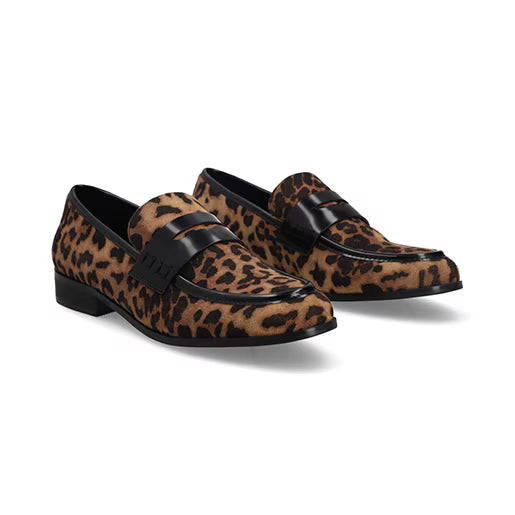 Mocasín Loafer Piso para Mujer Estilo 681801 Animal Print