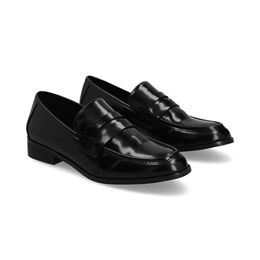 Mocasín Loafer Piso para Mujer Estilo 681801 Negro