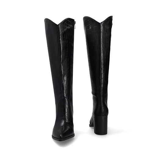 Bota Alta Western para Mujer Estilo 682901 Negro