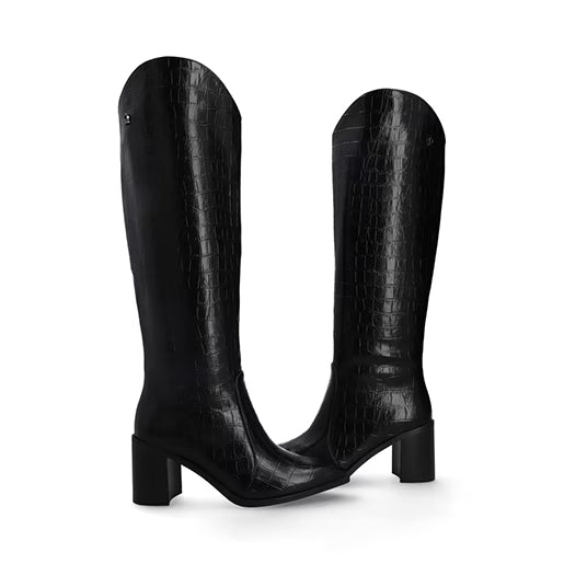 Bota Alta Western para Mujer Estilo 682901 Negro