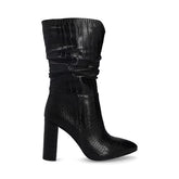 Bota Corta De Tacón para Mujer Estilo 683001 Negro