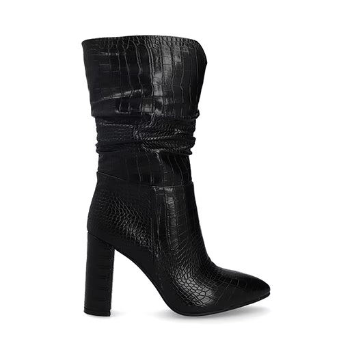 Bota Corta De Tacón para Mujer Estilo 683001 Negro