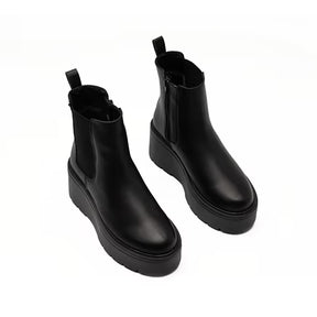 Botín Cuña Chelsea para Mujer Estilo 683901 Negro