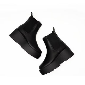 Botín Cuña Chelsea para Mujer Estilo 683901 Negro